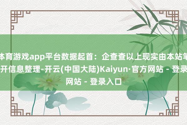 体育游戏app平台数据起首：企查查以上现实由本站笔据公开信息整理-开云(中国大陆)Kaiyun·官方网站 - 登录入口