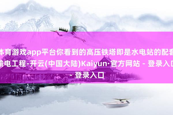 体育游戏app平台你看到的高压铁塔即是水电站的配套输电工程-开云(中国大陆)Kaiyun·官方网站 - 登录入口