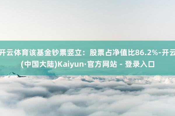 开云体育该基金钞票竖立：股票占净值比86.2%-开云(中国大陆)Kaiyun·官方网站 - 登录入口