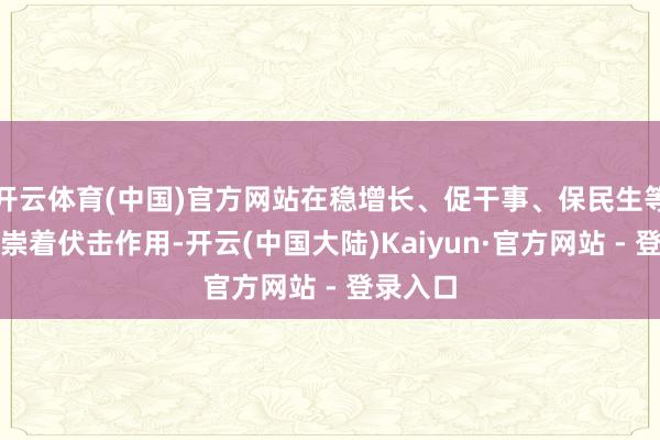 开云体育(中国)官方网站在稳增长、促干事、保民生等方面推崇着伏击作用-开云(中国大陆)Kaiyun·官方网站 - 登录入口